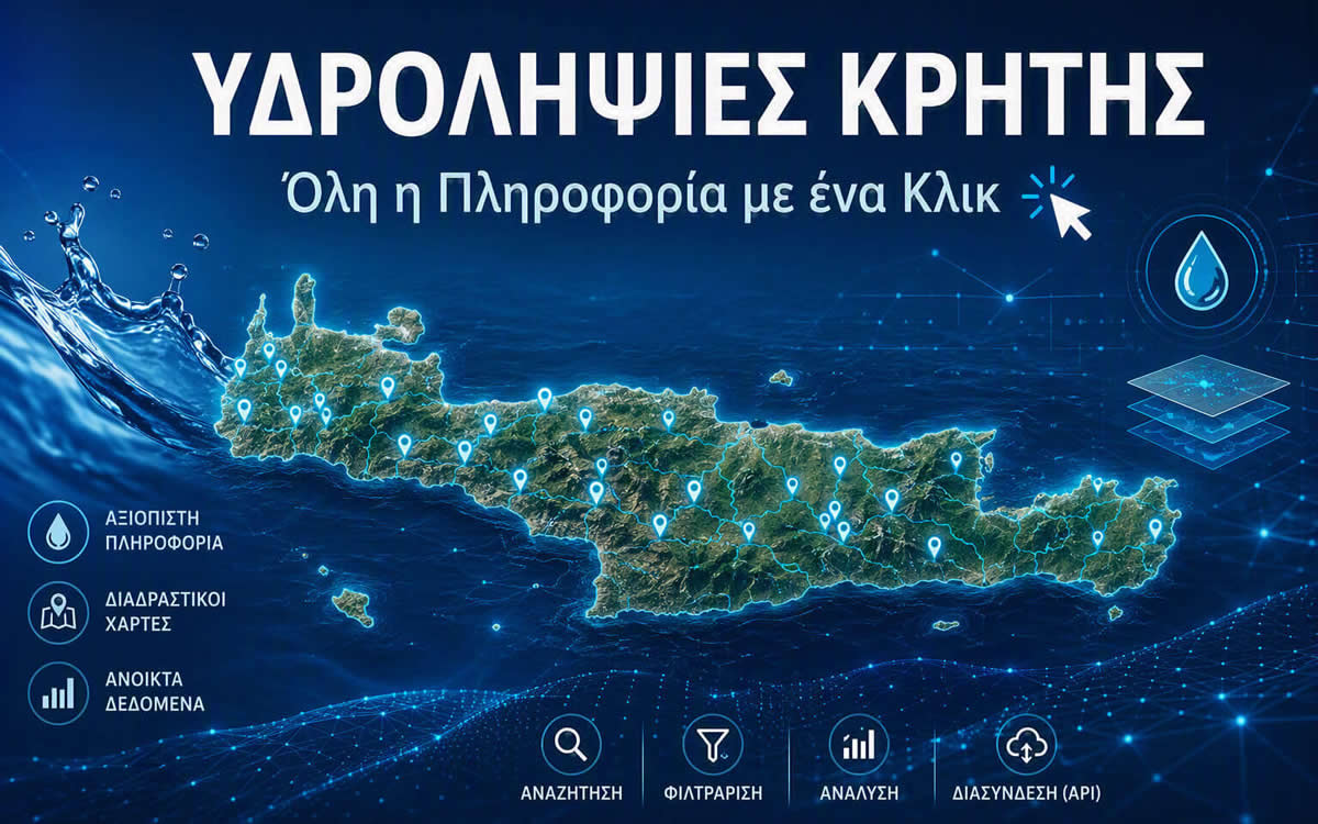 Αδειοδοτημένες Υδροληψίες Κρήτης Όλη η Πληροφορία με ένα Κλικ